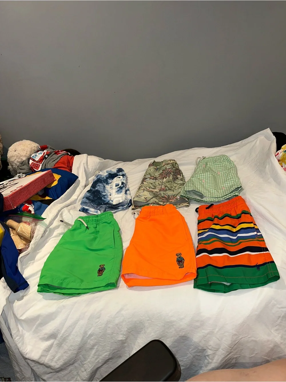 NWT Polo by Ralph Lauren boys Travelers Tropical Print Swim Trunks